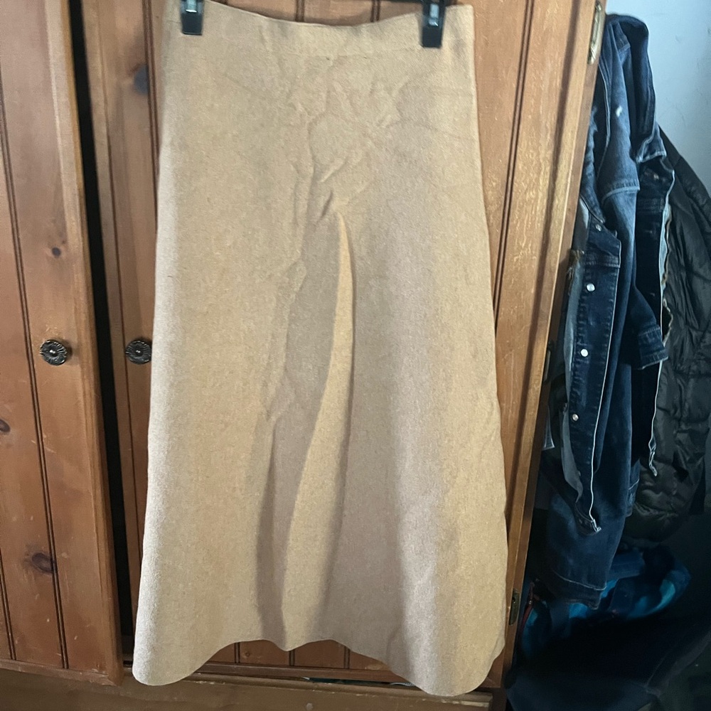 Milano Camel Maxi A-Line Skirt